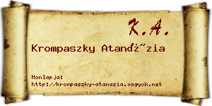 Krompaszky Atanázia névjegykártya